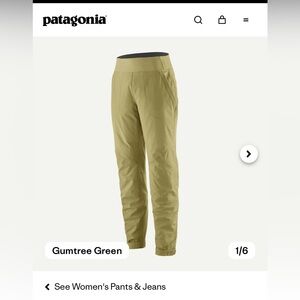Patagonia gumtree Green caliza rock pants.